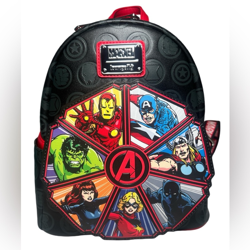 Loungefly Marvel Avengers 60th Anniversary Glow in The Dark Mini-Backpack NWT.
